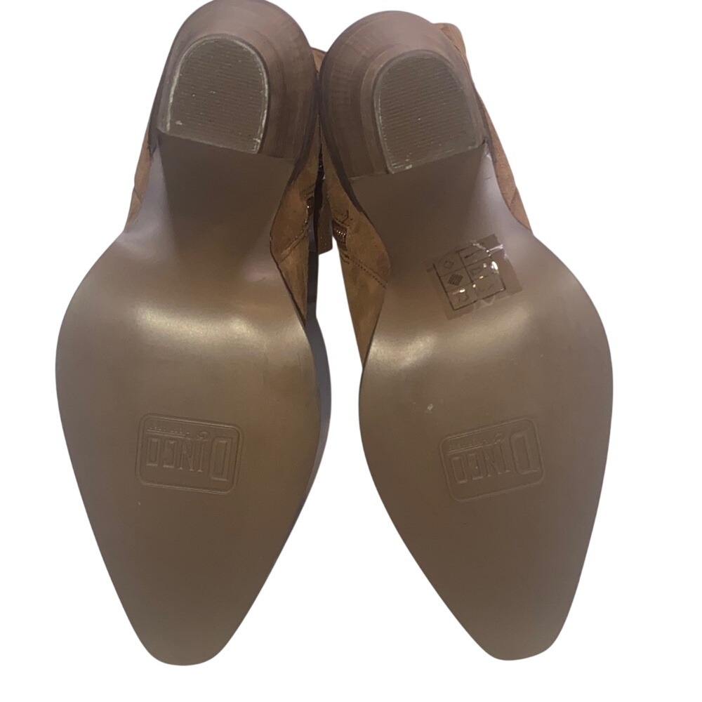Dingo Whiskey Brown Suede Over The Knee Western Cowboy Boots‎ Pointed Toe Heel - Picture 7 of 12